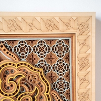Eightfold Fortune Mandala: Layered Wood Art of Abundance - Thumbnail 9
