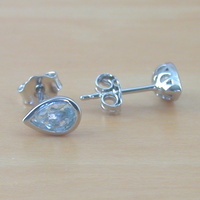 BOXED GIFT SET/Sterling Silver Blue Topaz Flower Pendant & Chain/Topaz Necklace/Topaz Necklace/Topaz jewellery/Topaz Earrings/UK - Thumbnail 5