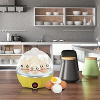 Multifunctional Electric Egg Boiler Monolayer Layer Egg Cooker Mini Steamer Kitchen - Thumbnail 3
