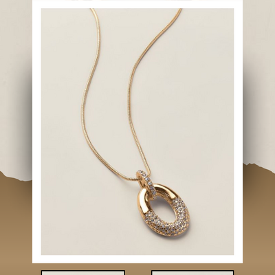 Oval orbit pendant necklace
