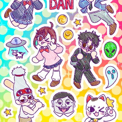 Dan da dan sticker sheet