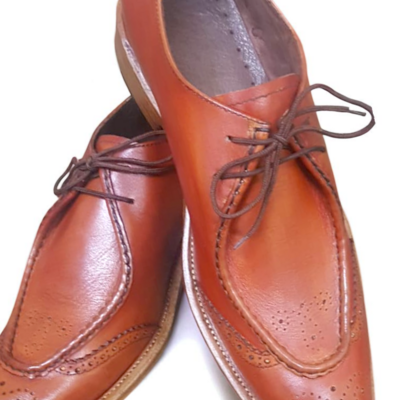 Crafted leather classic brown leather oxford dress shoes