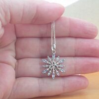BOXED GIFT/Sterling Silver Blue Topaz Triquetra Pendant & Chain/Blue Topaz Triquetra Necklace/Topaz Jewellery/Topaz Jewelry/UK - Thumbnail 3