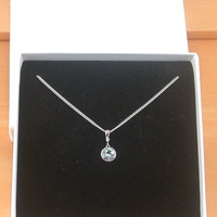 BOXED GIFT/Sterling Silver Blue Topaz Gemstone Pendant & Chain/Blue Topaz Necklace/Blue Topaz Jewellery/Blue Topaz Jewelry/Topaz Necklace/UK - Thumbnail 7