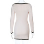 Temperament slim-fit long-sleeved lace hip-hugging mini dress-3