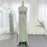 Luxury Pearls Dubai  Evening Dresses with Cape  - Thumbnail 2