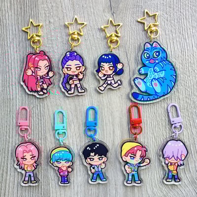 Huntrix Rumi Mira Zoey Kpop Demon Hunters keychain - Thumbnail 2