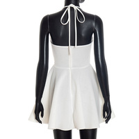 Sexy halterneck lace-up printed A-line dress - Thumbnail 3