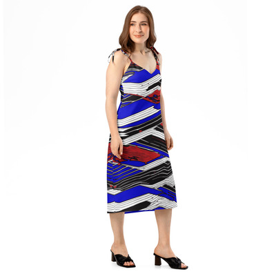 Just me tie-strap midi dress