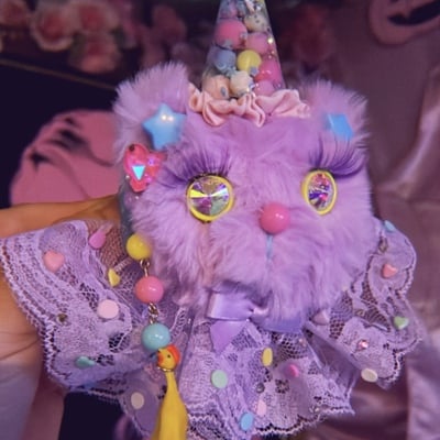 Candy clown bear hair clip