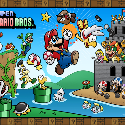 Tribute art - super mario bros. 40th anniversary print