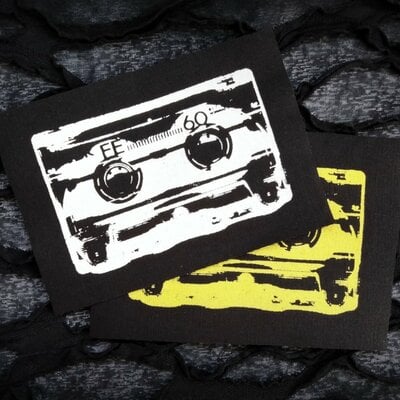 Cassette tapes punk patches
