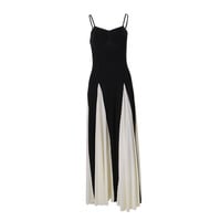Fashionable, elegant and sexy lady slim contrasting suspender dress - Thumbnail 2