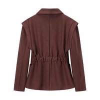 Elegant lapel waisted single button jacket - Thumbnail 3