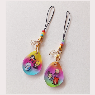 Brt team drop acrylic charm