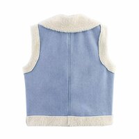 Fashionable simple and versatile casual vest jacket with pockets - Thumbnail 1