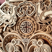 Gourd Wall Art: Blessing Motifs, Modern Home Decor,Laser Cut Wood  - Thumbnail 5