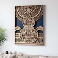 Gourd Wall Art: Blessing Motifs, Modern Home Decor,Laser Cut Wood  - Thumbnail 1
