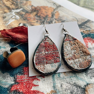 “Woven Together” earrings & ring set no.06