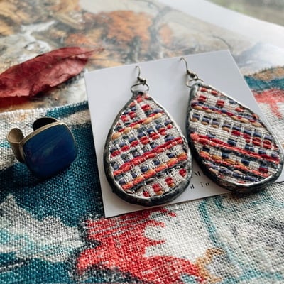 “woven together” earrings & ring set no.09