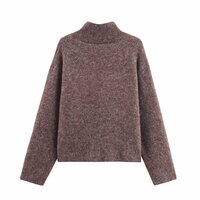 Street Fashion Multi-Button Zipper Knitted Cardigan - Thumbnail 1