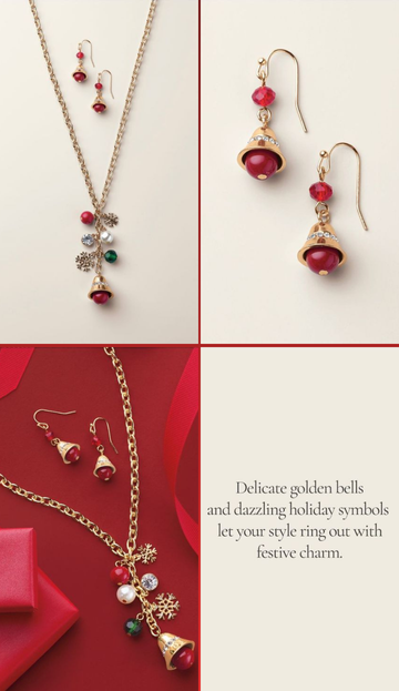 Holiday Chime Necklace & Earring Set