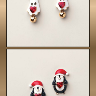 Snowy sweethearts earrings
