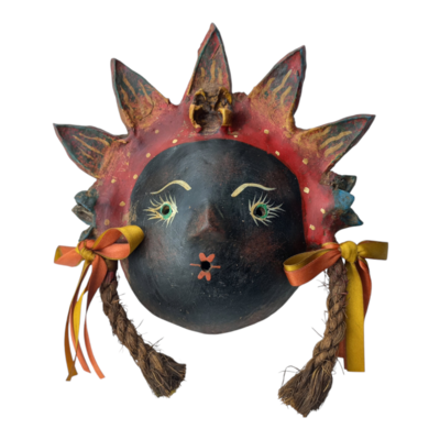 Coconut mask. collectibles. home decoration. wall decoration. interior decoration. mexican mask. mexican craft. mexican folk art.