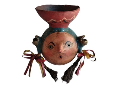 Coconut mask. Collectibles. Home decoration. Wall decoration. Interior decoration. Mexican mask. Mexican craft. Mexican Folk Art.