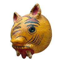 Coconut mask. Collectibles. Home decoration. Wall decoration. Interior decoration. Mexican mask. Mexican craft. Mexican Folk Art. - Thumbnail 2