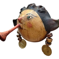 Coconut mask. Collectibles. Home decoration. Wall decoration. Interior decoration. Mexican mask. Mexican craft. Mexican Folk Art. - Thumbnail 1