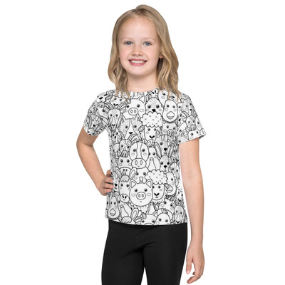 Animals friends Kids crew neck t-shirt