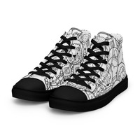 Space friends Mens high top canvas shoes - Thumbnail 3