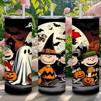 Peanuts Gang Halloween Costumes Spooky Night 20oz Tumbler Collection | Free Delivery - Thumbnail 3