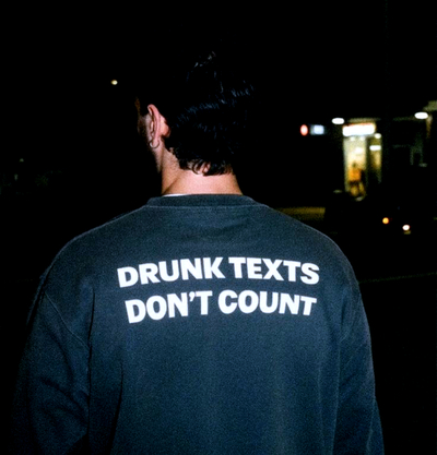 Free Shipping-DRUNK TEXTS DON'T COUNT TEE
