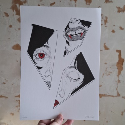 "vampire" (a4 riso print)