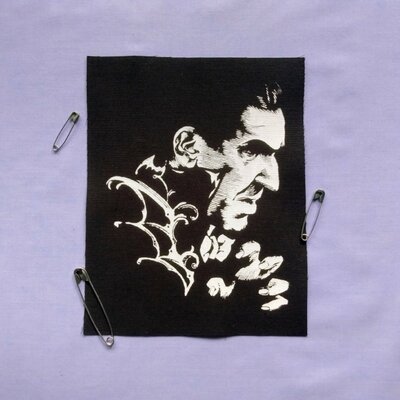 Bela lugosi & bat wings goth punk horror patch