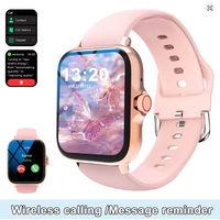 Smartwatch with Full Touch Screen – Call, Message Reminder, Music Control, Fitness Tracker Compatible with iPhone & Android (Silver, Black, Pink) - Thumbnail 8