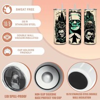 Frankenstein's Monster Universal Monsters Gothic Castle, Nostalgia, 20oz Tumbler - Free Delivery  - Thumbnail 2