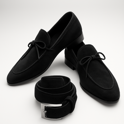 Handcraft trendy shoes with belt best combination formal dress shoes