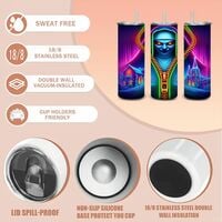 The Nun/Valek Neon Devilish Glow Tumbler | The Conjuring | 20oz Stainless Steel Tumbler | Free Ship - Thumbnail 3