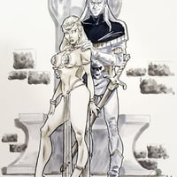 Commission - Black and White - 2 Characters - Thumbnail 2