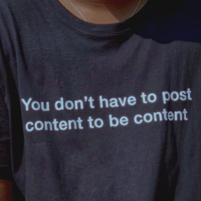 Free shipping-you don't have to post content to be content tee - Thumbnail 1