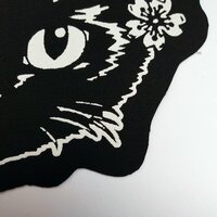 Japanese Black Cat & Sakura Cherry Blssoms Patch - Thumbnail 3