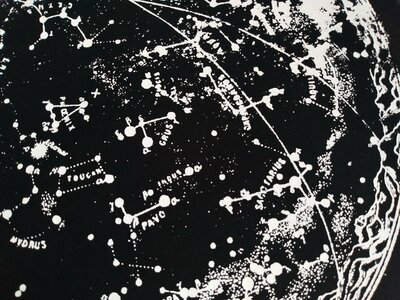 Constellation Map Goth Punk Patch
