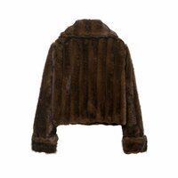 Elegant faux fur effect jacket - Thumbnail 1