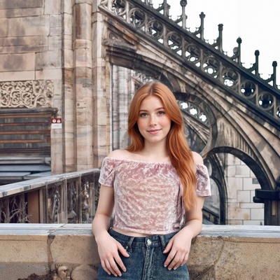 Pink velvet retro crop top - Thumbnail 5