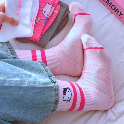 Kitty striped socks - Thumbnail 1