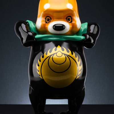Arttoy by jee saya & hundred demons "aka-panda (red)"