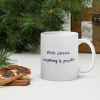 Faith Moves Mountains White glossy mug - Thumbnail 1